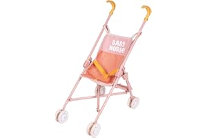 Smoby - Baby Nurse - Poussette Canne - pour Poupons Jusqu'à 42 cms - Pratique et Légère - Pliage Facile - A Partir de 2 Ans