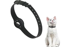 CLYHON Apple Collar Gato Antiahogo con Tag, Accesorios para Gatos con Apple Tag, Código S Negro