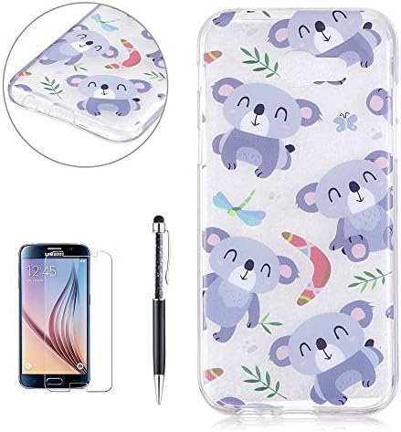 Case for Samsung Galaxy A3 2017 / A320, Hancda Soft Silicone Gel Case Transparent TPU Ultra Slim fit Clear with Design Anti Scratch Protective Shockproof Bumper Skin Cover for Samsung Galaxy A3 2017 / A320 [NOT for A3 2016 / A3 2015] - Happy Koalas