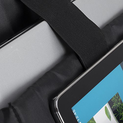 RIVACASE Rucksack für Notebooks bis 15.6” – Extrem flache und kompakte Tasche mit viel Platz und hohen Tragekomfort – Schwarz - 5