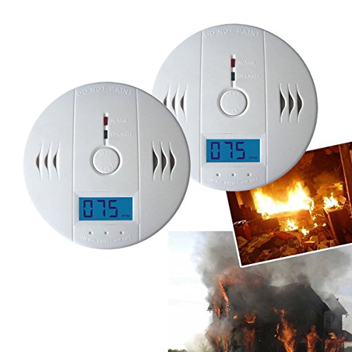 VINGO® 2X CO Alarm Kohlenmonoxid Rauchmelder Gasmelder Rauchmelder Detektor Melder Feuermelder