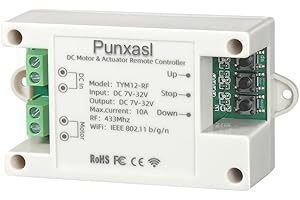 PUNXASL Contrôleur WiFi pour vérin linéaire électrique, interrupteur intelligent pour moteur DC, relais marche avant et arrière, application Smart Life, compatible avec Alexa et Google Home, DC12V 24V 32V