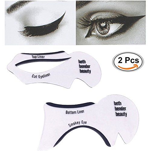 Schablonen für Katze Eyeliner und Smokey Augen Make-up Werkzeug,LDream® 2Pcs/Satz nette Smokey Katze-Eyeliner-Schönheits-Karten-Werkzeuge 2 Art-Eyeliner-Schablonen-Augenbraue-Schablonen