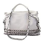 Design: Sieht einzigartig und modisch aus, wasserdicht und kratzfest Leder mit Fashion Nieten und Seitengürtel Dekoration, moderne und klassische Hardware, Top Reißverschluss