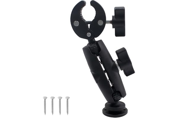 Trolling motorstabilisator 360° justerbar hållare, antivibration, vågklämma för kajak, båt, motorbåt, marin. Passar stänger med en diameter på 2 cm till 4 cm