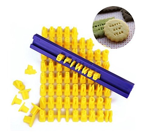 HENGSONG DIY Fondant Werkzeug, Alphabet Buchstaben Anzahl Cookies Keks Torten Gebäck Stempel Embosser Prägestempel Ausstecher - 2