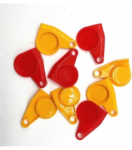 Lot De 10 Capuchons Anti-poussière M8 Rouge Et Jaune - Pour Tête D'embrayage Pneumatique De Camion Ou Tracteur