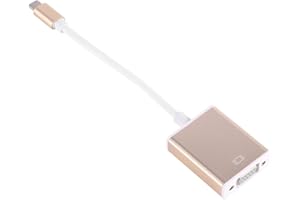 Heayzoki USB C zu VGA Adapter, USB 3.1 Typ C Reversibel zu VGA Multiport Adapter, USB Typ C zu VGA Adapter Stecker zu Buchse Konverter Kompatibel für 900, Dell XPS 13, HP Spectre