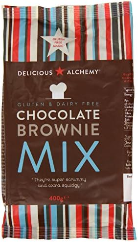Delicious Alchemy Gluten Free and Dairy Chocolate Brownie Mix 400 g (Pack of 2)