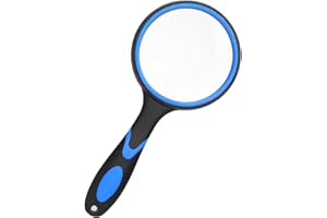 ERUINFANG Lupa do czytania, 75 mm, lupa ręczna, lupa jubilerska dla seniorów, dzieci, jubilerów, hobbystów, obserwacji owadów, gazet, wysokiej jakości obiektyw: lupa wykonana jest z wysokiej jakości szkła, jest