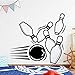 Produktbild 43 * 39cm Bowling Ball Vinyl Wall Sticker Personalisierter Name Art Decal Wall Stickers for Kids Living Room Baby Decals Home Docoration