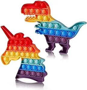 ZINVOSY Pop It for Kids, Stress Relief for Adults, Anxiety Toy for All Ages, Simple Fidget Popper,Sensory Squeeze Toy Educational Toy For kids Birthday Party Gifs (U+D)