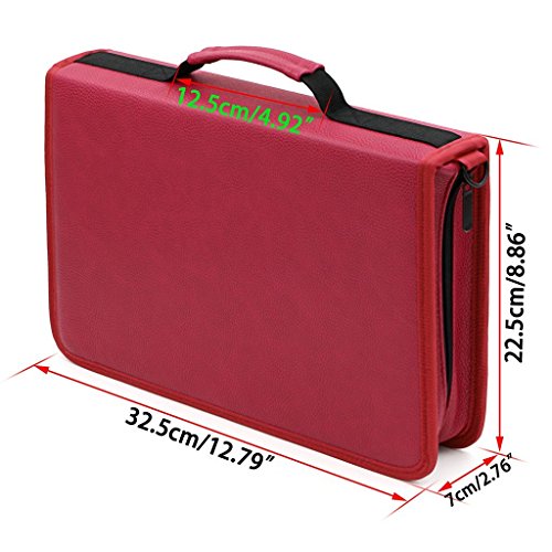 Niutop 160 Caso del maquillaje de la caja del cuero de la PU ranuras port  til de m  ltiples capas estacionario Con correa ajustable con la caja de l  pices de colores l  piz cremalleras para l  pices  l  pices de acuarela  l  pices  l  pices de colores de madera y fineliner  Rose 