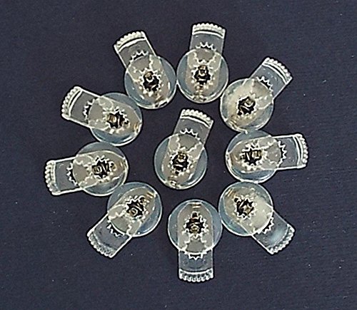 10 Kordelstopper 1-Loch Kunststoff bis 3 mm Kordelstärke transparent