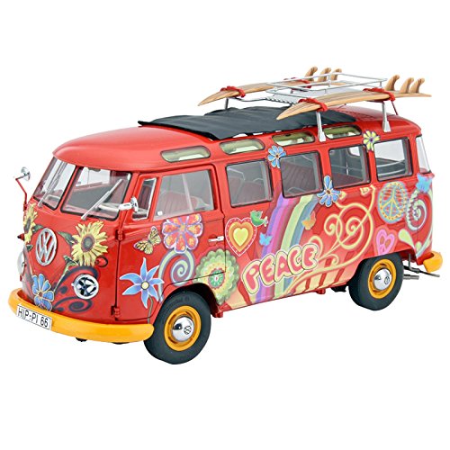 Preisvergleich Produktbild Schuco 450028300 - VW T1 Samba Hippie, Maßstab 1:18, Kleintransporter