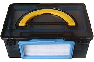 VYUHAksZ Boîte à poussière for aspirateur Robot, Filtre HEPA Primaire for silvercrest SSR 3000 A1, pièces de Rechange, conteneur à poussière