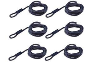 SGerste 6 Pieces Boat Fender Lines 1/4inch X 5feet Bumper Whips Rope Docking Blue AOD