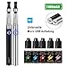 Produktbild E Zigarette Starter Set: Lovaper 2 x EVOD 1100mAh Akku+5 x 10ml Aromen E Liquids+2 x CE4 Atomizer Verdampfer 1,6ml+Unterseite USB Aufladung, 2 Stück Vape Pen E Shisha ohne Nikotin