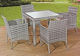 Material Tischplatte: Glas HTI-Line Terrassenmöbel Savona Loungemöbel Gartenmöbel Garnitur