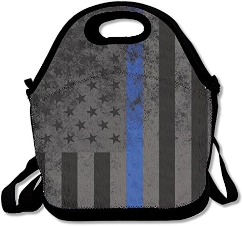 American Thin Blue Line Flag Lunch Bag Box Tote Bag