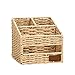 Produktbild Aufbewahrungsbox Desktop Stroh Korb Papier Rattan Korb Fernbedienung Schlüssel Multifunktions Tissue Box Kleiner Aufbewahrungskorb (Color : Khaki)