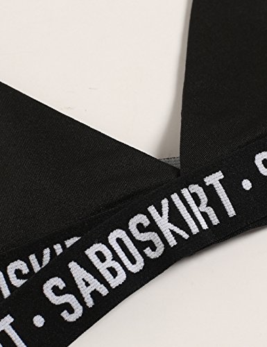 CRAVOG Sexy Frauen Bikini Set Push up Verband Modelle Buchstabe aufgeteilter Badeanzug - 4