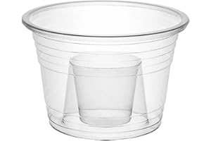 CHEF ROYALE 50 vasos de chupito Jager Bomb – Vasos desechables de plástico – Vasos de plástico de 25 ml – Vasos de chupito desechables transparentes con marcado CE – Ideal para todos los eventos –