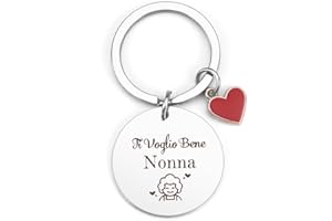 Gishnia Regalo Nonna,Portachiavi Nonna,Nonna Idee Regalo per Nonna Compleanno da Nipoti Nipote Regali Festa dei Nonni Idee Regalo Nonna Natale san Valentino Regali Nonna Utili Regalo Pensione Nonna