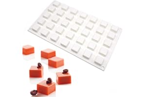 XIAOSHENLU moule silicone dessert, moules En Silicone pour Glace Chocolat Pâtisserie Dessert, 35 Trous Forme de carrés