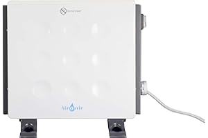 Aironic® 400w Compact Slimline Convection Panel Heater Radiator IPX4 Rated Thermostat Dial Cloakroom, Caravan, Bathroom, Bedroom Portable Freestanding/Wall Mounting Includes Brackets 10cm D X 31cm W