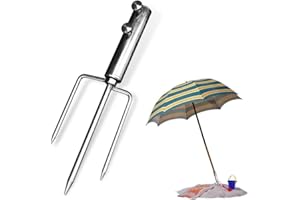 HUAMUDM Soporte sombrilla Playa, Palo para sombrilla Playa Soporte sombrilla extraíble Metal, Soporte para Paraguas con Ancla