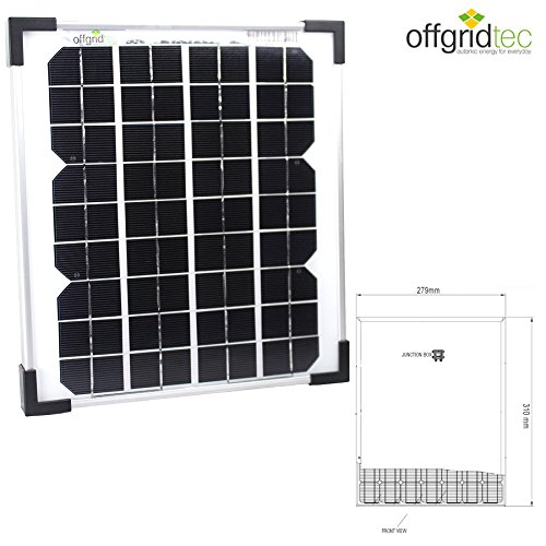 Offgridtec 10 W Solarmodul Solarpanel, Photovoltaikmodul, 3-01-001265