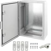 Ralertreik Wall Distribution Cabinet with Galvanized Mounting Plate, ABS Plastic Empty Control Box with Door Protection IP65,