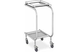 ROYAL CATERING Uniprodo Chariot Porte-Poubelle Support Sac Poubelle Support pour Sac Poubelle (Assemblage Facile, 4 roulettes, Dont 2 avec Frein, Grande poignée pour Piloter Le Chariot)