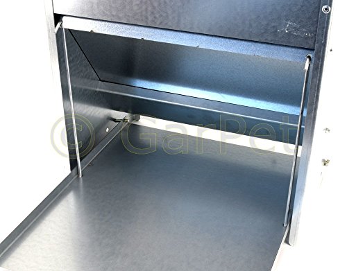 Hühner Geflügel Futterautomat mit Tritt Klappe Platte Futter Trog Spender Silo (Futterautomat 20 L) - 2