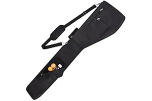 QIUPFGUT Golf-Tragetasche, Tragbare Golfschlägertasche, Schutztasche für Golfschläger aus Nylon, Stand Bag mit Verstellbarem Schultergurt, Schwarz, Für Golfer, Golftasche, Golfschläger-Tasche, Golf