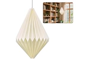 HuaMuDM Nordische Kreativpapier Lampenschirm,Origami Design Papier Lampenschirm,Folding Pendelleuchte Kunst Dekor,Wohnzimmer,Esszimmer,Schlafzimmer