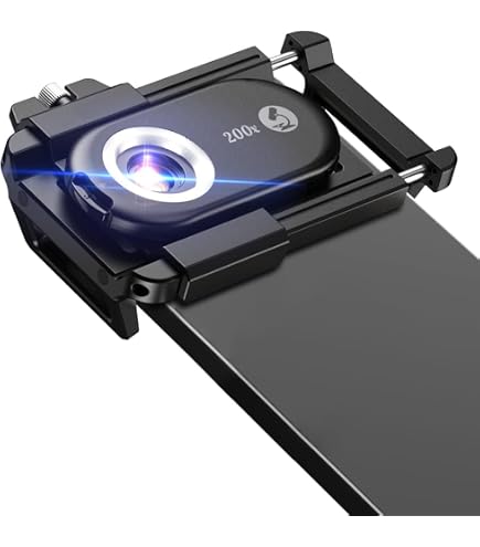Microscope Pour Téléphone Portable 200x - Loupe Avec LED - APL-MS002 - Poids 17,5 G