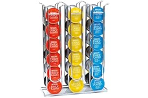 COBB INDUSTRIES - Pâris CH0014 - Porte Capsules Distributeur Présentoir pour 36 Capsules Dolce Gusto Acier chromé