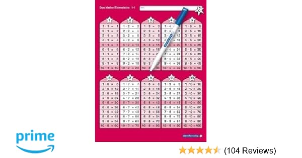 Das Kleine Einmaleins Mit Stift 1x1 Tafel Im Grossen Format