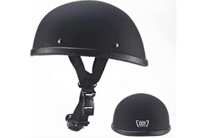LPXPLP Halbschalenhelm Mit ECE Jethelm Retro Schnellverschluss-Schnalle Motorrad-Helm Brain-Cap Halbschale Vintage Roller Helm Moped Halbschale Scooter-Helm ​Für Cruiser Chopper