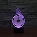 Produktbild Erstaunliche 3D beleuchtete LED 7 Farbe Denken Fußball Fußball Birne Illusion Nachtlicht Schreibtisch Tisch Licht Lampe USB wiederaufladbar