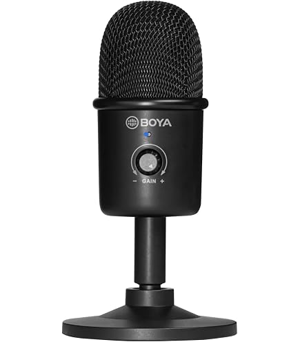 MARVO MIC-06 BK Kabelgebundenes Mikrofon – Mit Rauschunterdrückung, 1,8 M Kabel, Für Gaming & Kommunikation