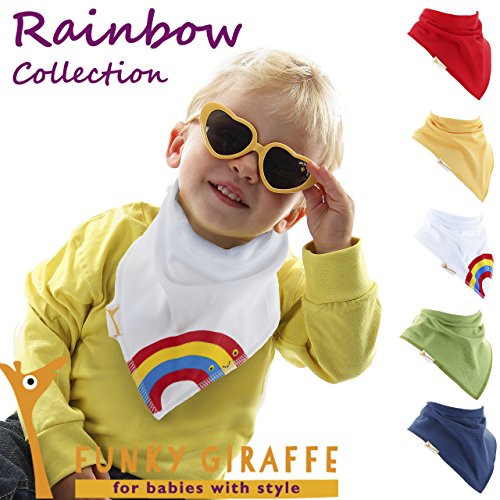 Sing A Rainbow colourful Collection of Bandana Bibs