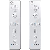 MOOGOLE Wii Remote, Wii Controller, 2 Pack, with Silicone Case and Wrist Strap