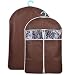Produktbild Semoss 1 Stück Atmungsaktive Kleidersack Anzug 128 X 60 cm Kleiderhüllen Lang Kleidertasche Schuhbeutel Wäschebeutel Kosmetik Aufbewahrungstasche Mit Reißverschluss für Anzug,Sakko,Hemden,Blusen,Braun