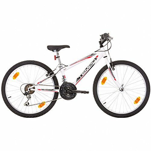 24 Zoll, CoollooK, TEMPO, Jugend Fahrrad,Mountainbike MTB,hardtail, Rahmen 28 cm, SHIMANO 18-GANG, Weiss - 2