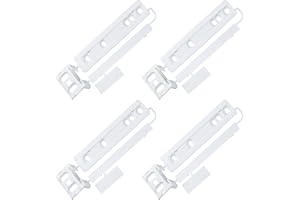 Hohitenz Set om 4 bogsergångjärn, kylskåp, kompatibel med AEG kylskåpstillbehör 223034904/1, 223034904 kylskåp, glidskena, mo