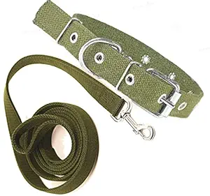 Senapati Dog Belt and Leash Specially for Small Breeds (Waterproof, Small, Leash Size 1.5M-2M) (Small, Green)