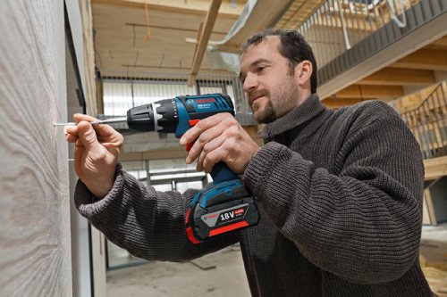 BOSCH Akku-Bohrschrauber GSR 18V-LI mit 2 Akkus 4,0 Ah + L-Boxx - 5
